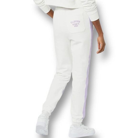 EleVen by Venus Williams M White Purple Collegiate Track Pants Liquid Lilac NWT - Picture 2 of 11
